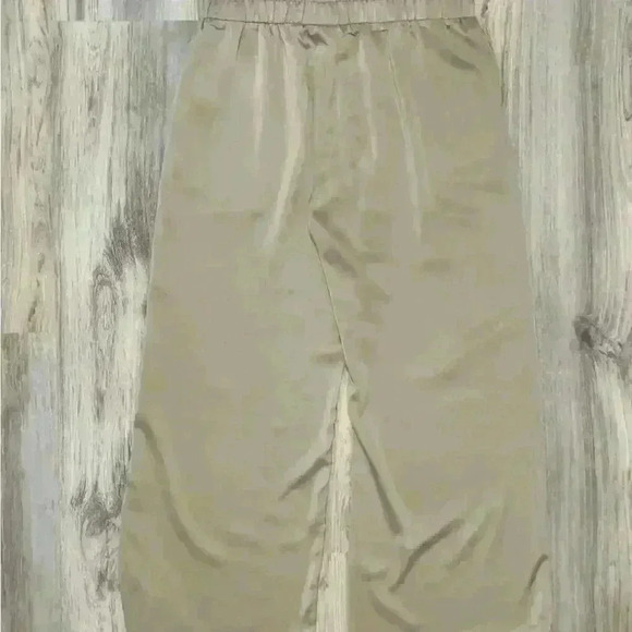 Sincerely Jules Women’s Wide Leg Satin Designer Stretch Dress Pants Tan Size XL - Picture 3 of 5